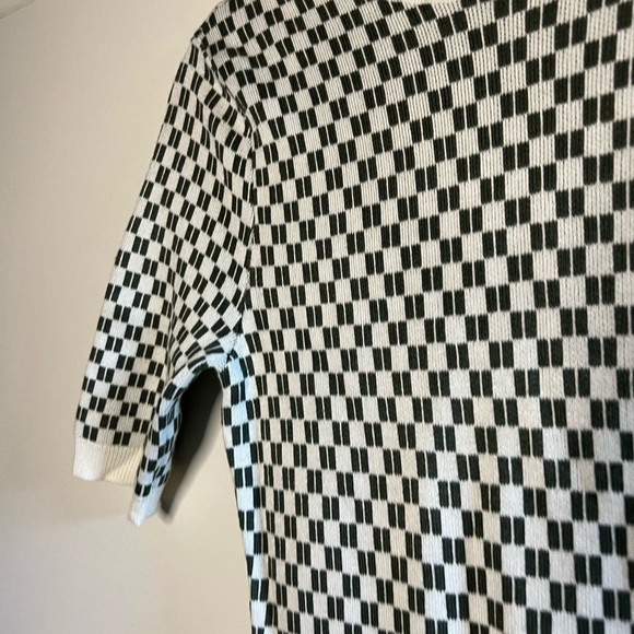 Abercrombie & Fitch Checkered Knit Sweater Mini Dress - Picture 7 of 13